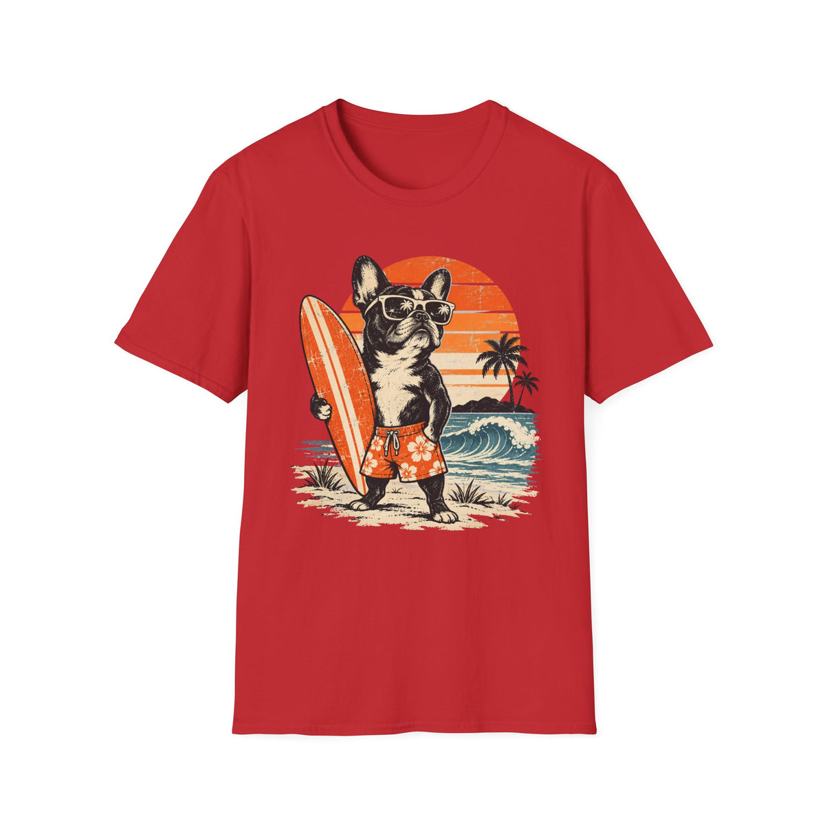 Bulldog On The Beach T-Shirt