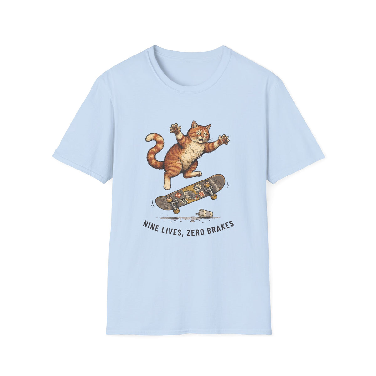 NINE LIVES, ZERO BRAKES T-shirt