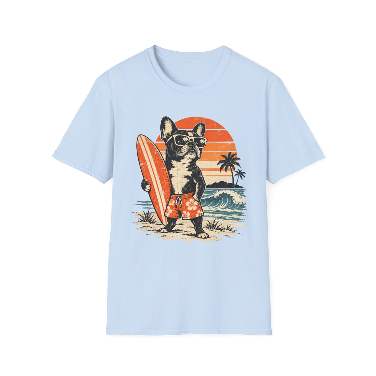 Bulldog On The Beach T-Shirt