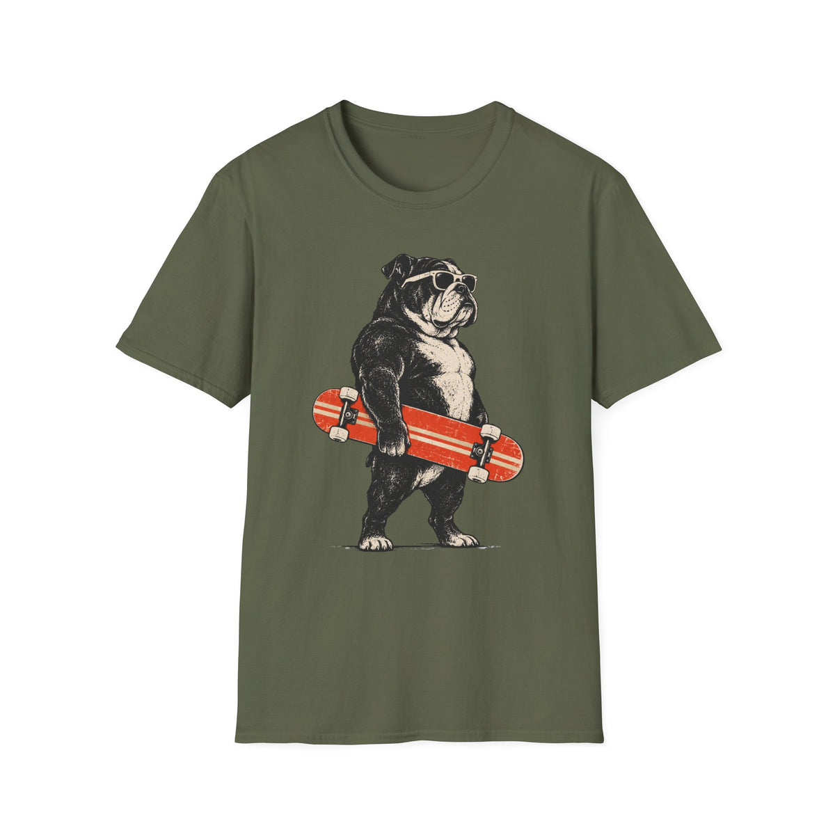 Bulldog & Skateboard T-Shirt