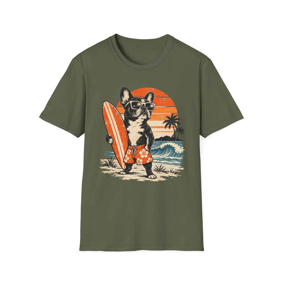 Bulldog On The Beach T-Shirt