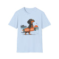 Sausage Dog With Longboard T-Shirt