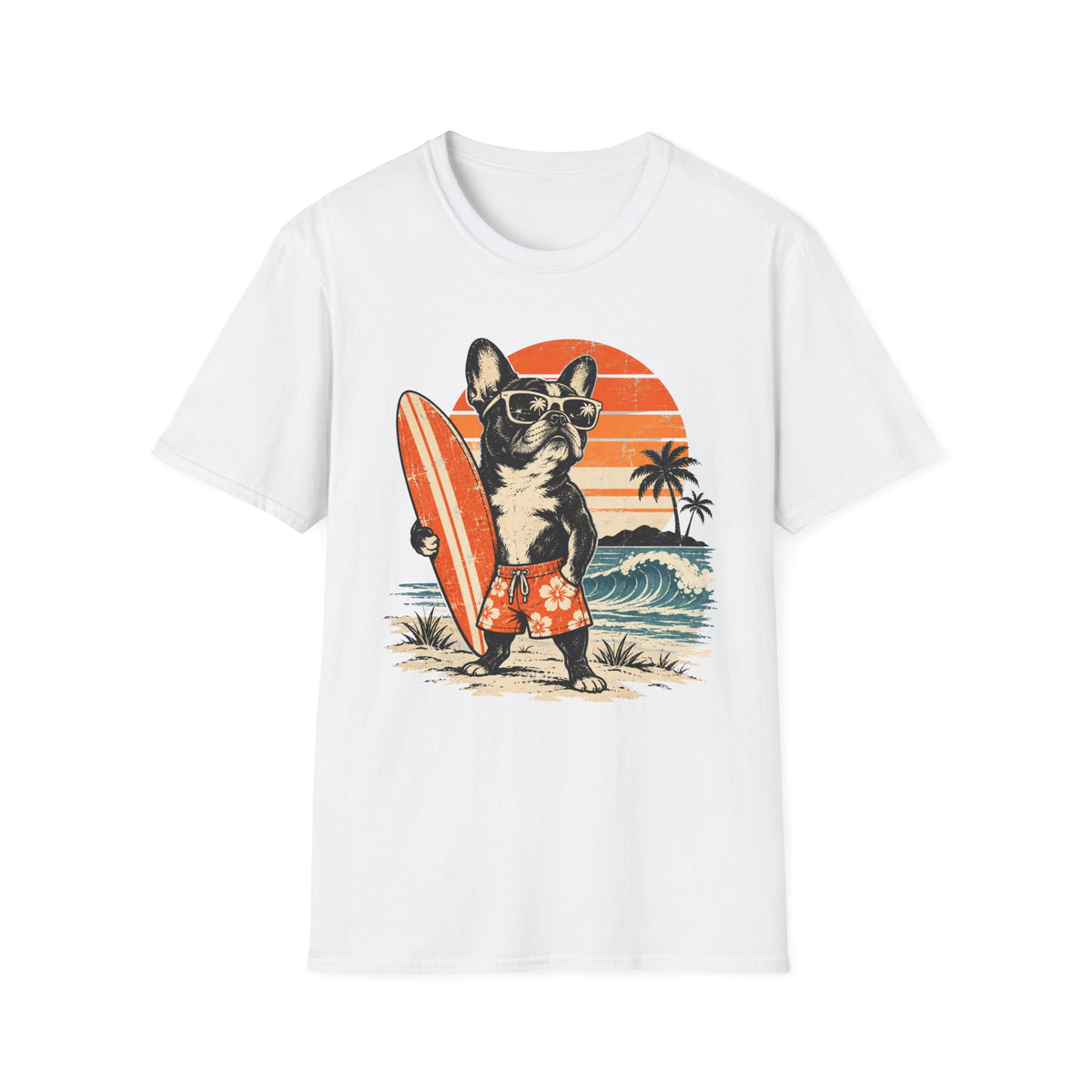 Bulldog On The Beach T-Shirt